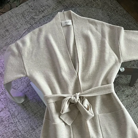 Aritzia Wilfred Belize Cardigan in Heather Birch in Sz M - Picture 7 of 9